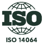 Logo of ISO 14064 greenhouse gas validation and vertification.