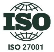 Logo of ISO 27001 greenhouse gas validation and vertification.