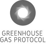 Logo Greenhouse Gas Protocol in black and white.